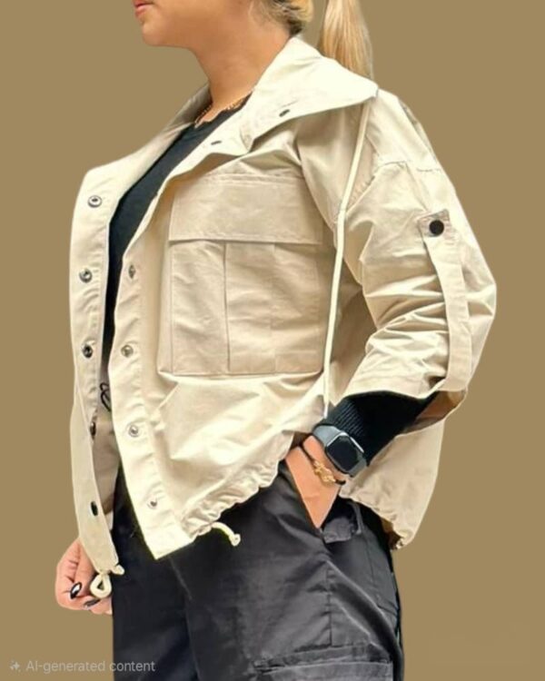 بارانی کتان کوتاه