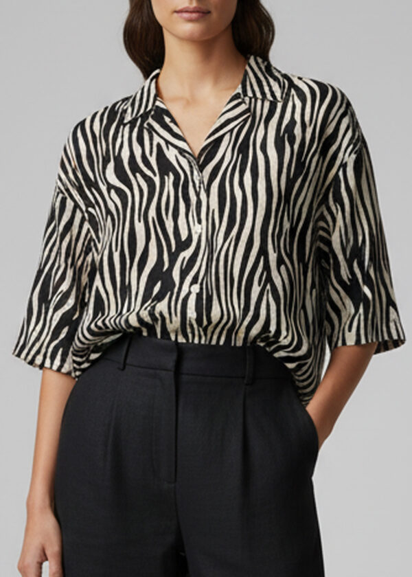 شومیز زنانه با طرح زبرا