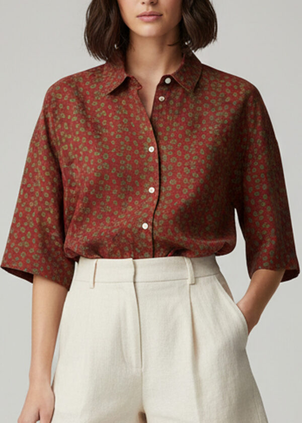 شومیز زنانه تابستانی با طرح هندسی